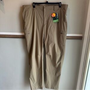 LL Bean Cresta Hiking Pants Khaki Water-Resistant Nylon Cargo 36” inseam